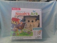 Noah's Ark Paint Your Own Works of Ahhh...NEW IN Box Made 2019 Ages 4 Wood Pcs.