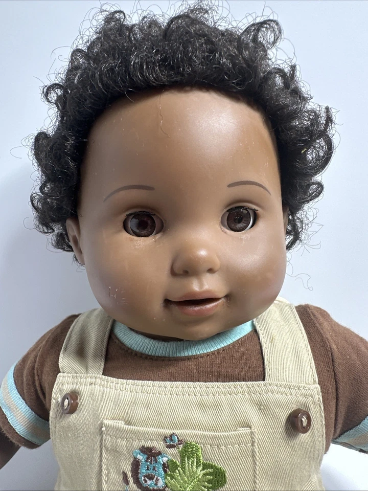 American Girl Bitty Baby Boy Doll Twin African American Hair Retired Outfit Incl - Image 2 of 4