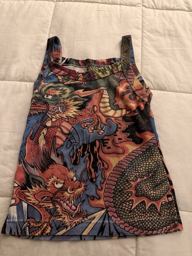 Y2K dragon Dragon Graphic Tank Camisole Square Neck. Out of Time Work label
