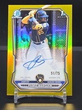 PEDRO IBARGUEN 2026 First Bowman Chrome Autograph YELLOW REFRACTOR AUTO /75
