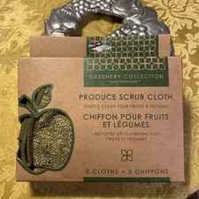 Evriholder Produce Scrub Cloth 3pc Healthy Alternative Cleaning Scrubber