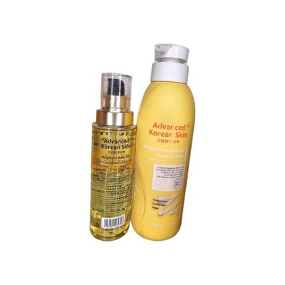 Advanced Korean Skin Bright & Dewy Radiance Body Lotion 500ml und Öl