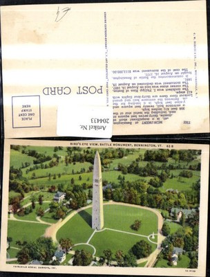 204433,Vermont Bennington Battle Monument Fliegeraufnahme