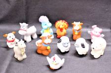 VINTAGE FISHER PRICE LITTLE PEOPLE FARM ANIMALS/LOT OF 12/PIG/HORSE/COW/SHEEP
