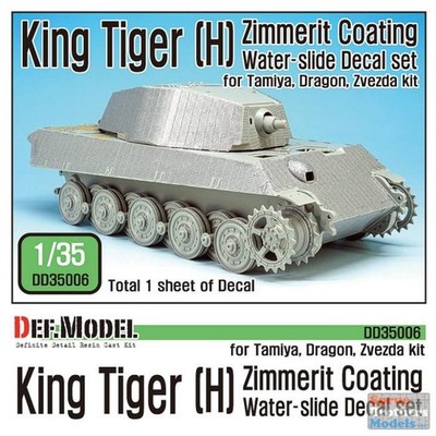 DEFDD35006 1:35 DEF Decal - Zimmerit Coating for King Tiger (H) (TAM/REV/DRA kit