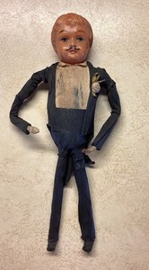 Vintage Crepe Paper Mache Groom Wedding Cake Topper