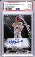 2024 Topps Chrome Black #CBA-MS Mike Schmidt PSA 9 MINT Auto Phillies 