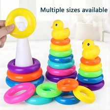 Silicone Star Stacking Rings Baby Toy Montessori Montessori RoTeether Tower NEW