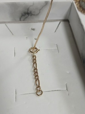 9 kt Gelbgold Sicherheitsspur Kette Halskette Verlängerung 9 kt Gold Schraubringe