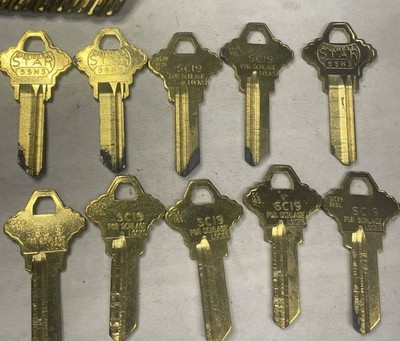 10 Star Keys For Schlage L Key-blanks Sc19 Master Pass C Through J Locksmith
