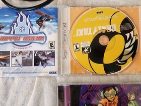 Sega Dreamcast Video Game Console Lot, Sonic Adventure, Jet Grind Radio, Grandia