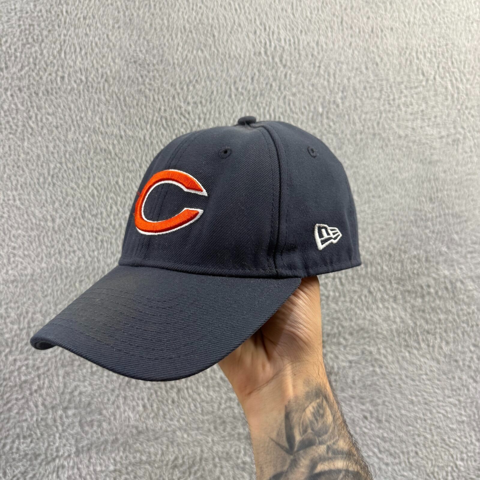 Vintage New Era 9FORTY Chicago Bears NFL Navy Blue Adjustable Baseball Cap image 2
