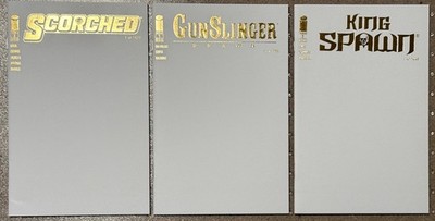 Spawn SDCC 2023 King Spawn, Gunslinger Spawn, Scorched Gold #1 Set Ltd to 1000