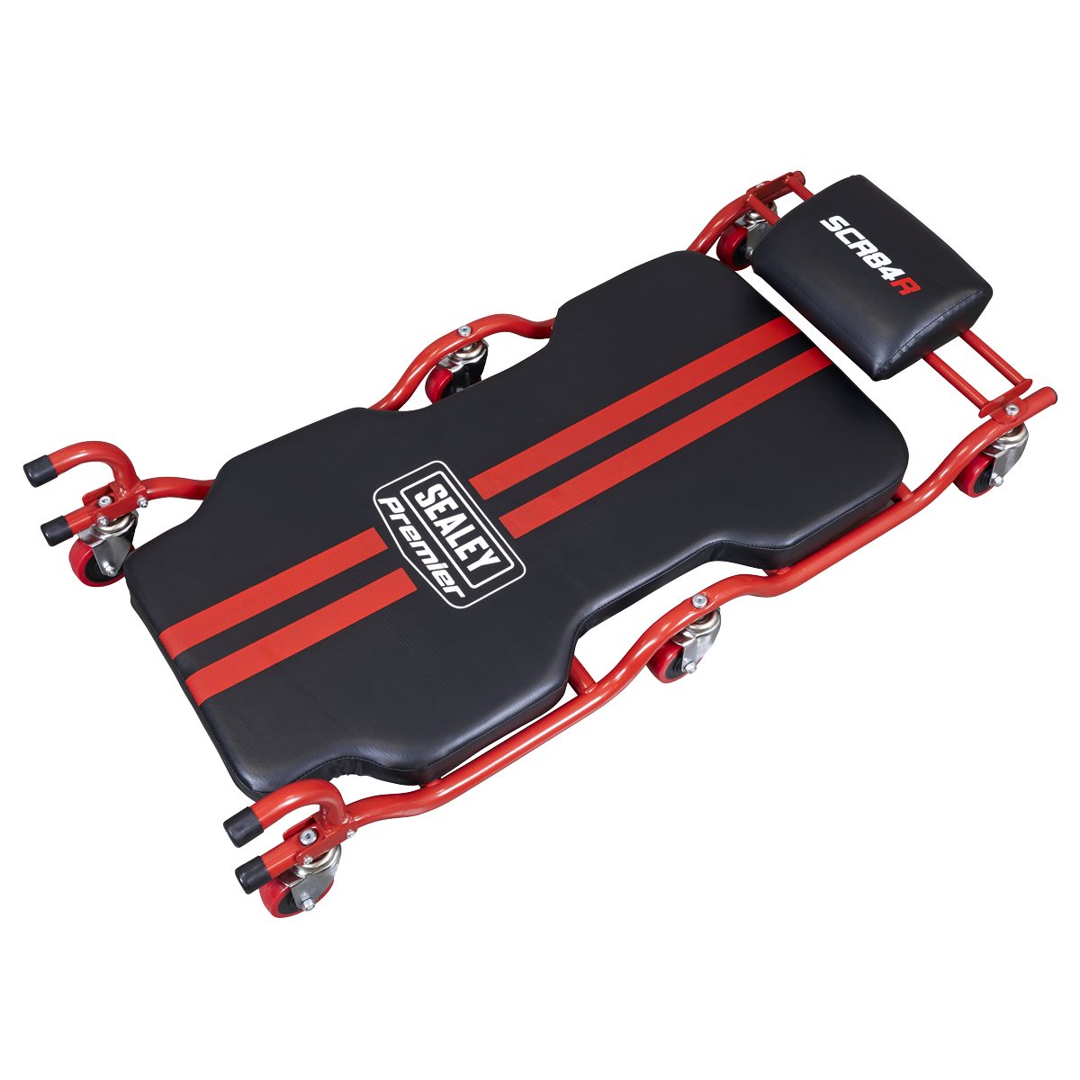 Deluxe Steel Creeper with 6 Wheels & Headrest