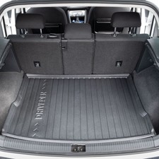 DriveDen Fitted Black Rubber Boot Liner Mat for VW Tiguan Mk2 16-23 Raised Floor