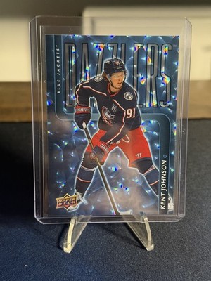 2025-26 Extended Series Dazzlers Blue Kent Johnson #DZ-122 Columbus Blue Jackets