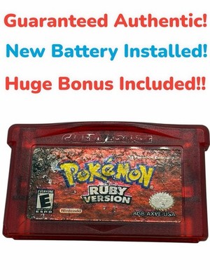 Pokémon Ruby Version (Game Boy Advance) GBA-Authentic-New Battery-Tested +Bonus!