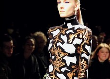 Kenzo AW14 Runway Set Turtleneck Top & Mini Skirt David Lynch Print Rare Size S