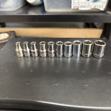 Vintage Craftsman Socket Set 14 Drive 10 Piece 6pt Made In Usa