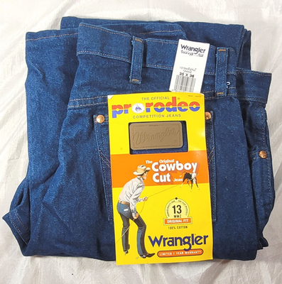 Wrangler Pro Rodeo Cowboy Cut 13MWZ Dark Wash Jeans - 35x36