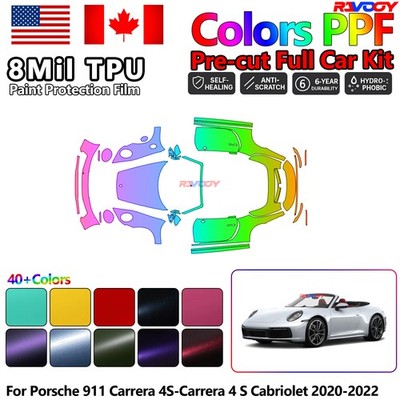 Color Precut PPF Paint Protection Film For Porsche 911 Carrera 4S 2020-2022