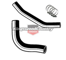 Holden Service Radiator Hose + Clamp Kit HT HG V8 350 Chev engine cool - KH4