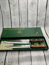 Maxam Steel 2 Pc Knife Set Kitchen W/Certificate
