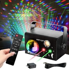 Square Party Lights, 4 Modes Sound Activated DJ Disco Light with Rectangle