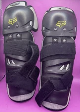 FOX Racing Titan Sport Knee/Shin Guards Youth Black 15” EUC (0683)