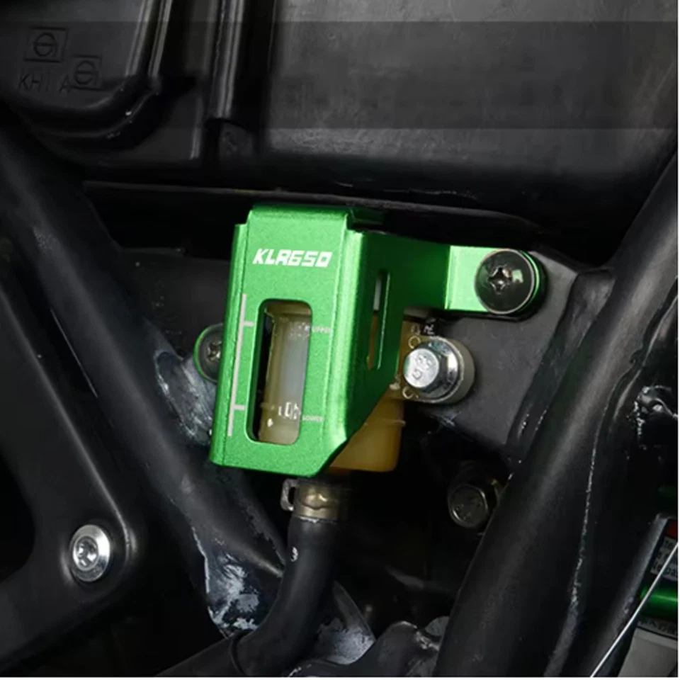 Rear Brake Fluid Reservoir Guard Protector Cap Cover Fits Kawasaki KLR650 08-18 - Image 3 of 4