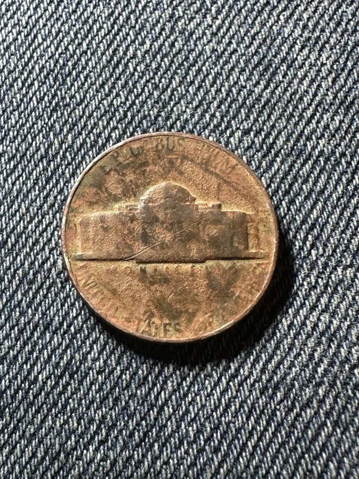 1964 Jefferson moeda de níquel erro moeda cobre prancha erro raro - Imagem 2 de 2