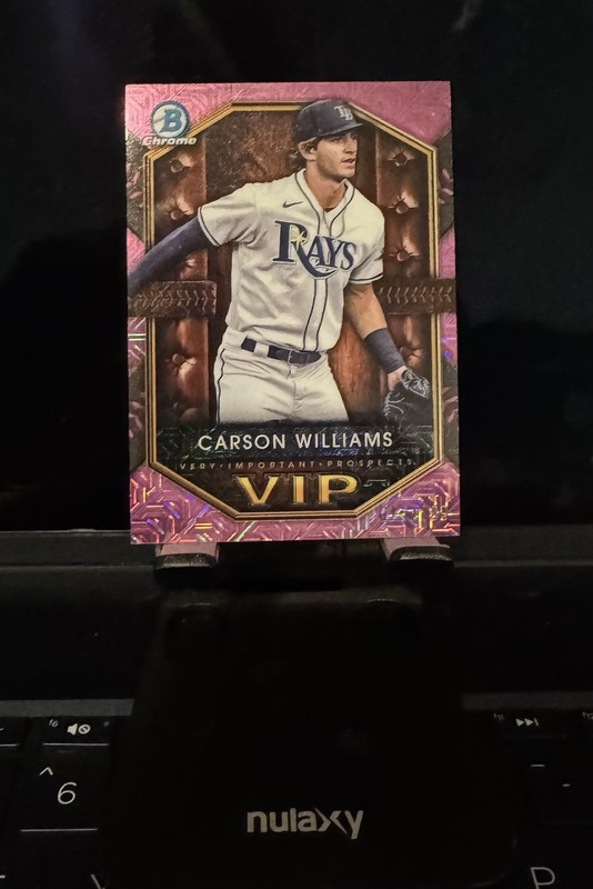 Carson Williams (2) 2025 Bowman #VIP-1 Pink Mojo Refractor 75/199 and Mojo
