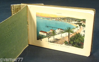 Vintage 1900 La Cote D'Azur Postcard Book France Cannes Monaco Nice Monte Carlo