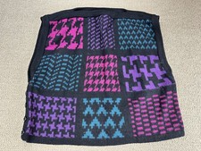 Women  s Dalton Sweater XL Colorful Boxy Black Pink Purple Geometric VTG