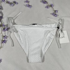 NWT 95 ONIA  Large  Kate Geo Textured Low-Rise Side Tie Bikini Bottom 4294