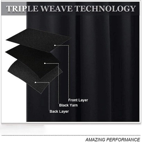 Blackout Short Curtains for Bedroom Opaque Blinds Curtain for Window Living Room - Picture 4 of 29