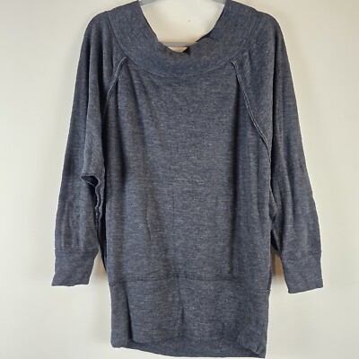 We the Free Medium gray boat neck sweater Dolman/Bat wing sleeve woman  Sz S.D18