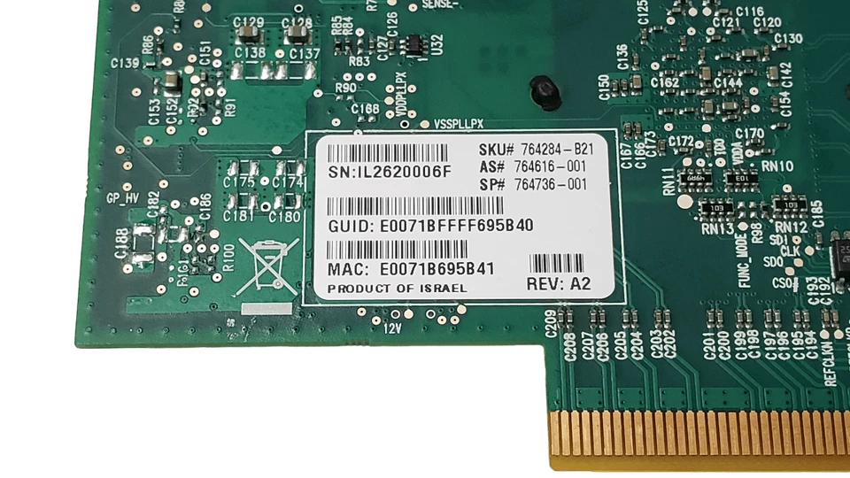 544QSFP HP 2 Port 10Gb/40Gb QSFP Adapter 764616-001 Full Height w/QSFPs - Image 3 of 4