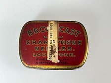 Vintage Broadcast Loud Tone Gramophone needles Tin With some contents