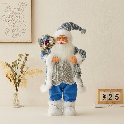 Plush Santa Claus Statue Ornaments Standing Santa Claus Toy Gift