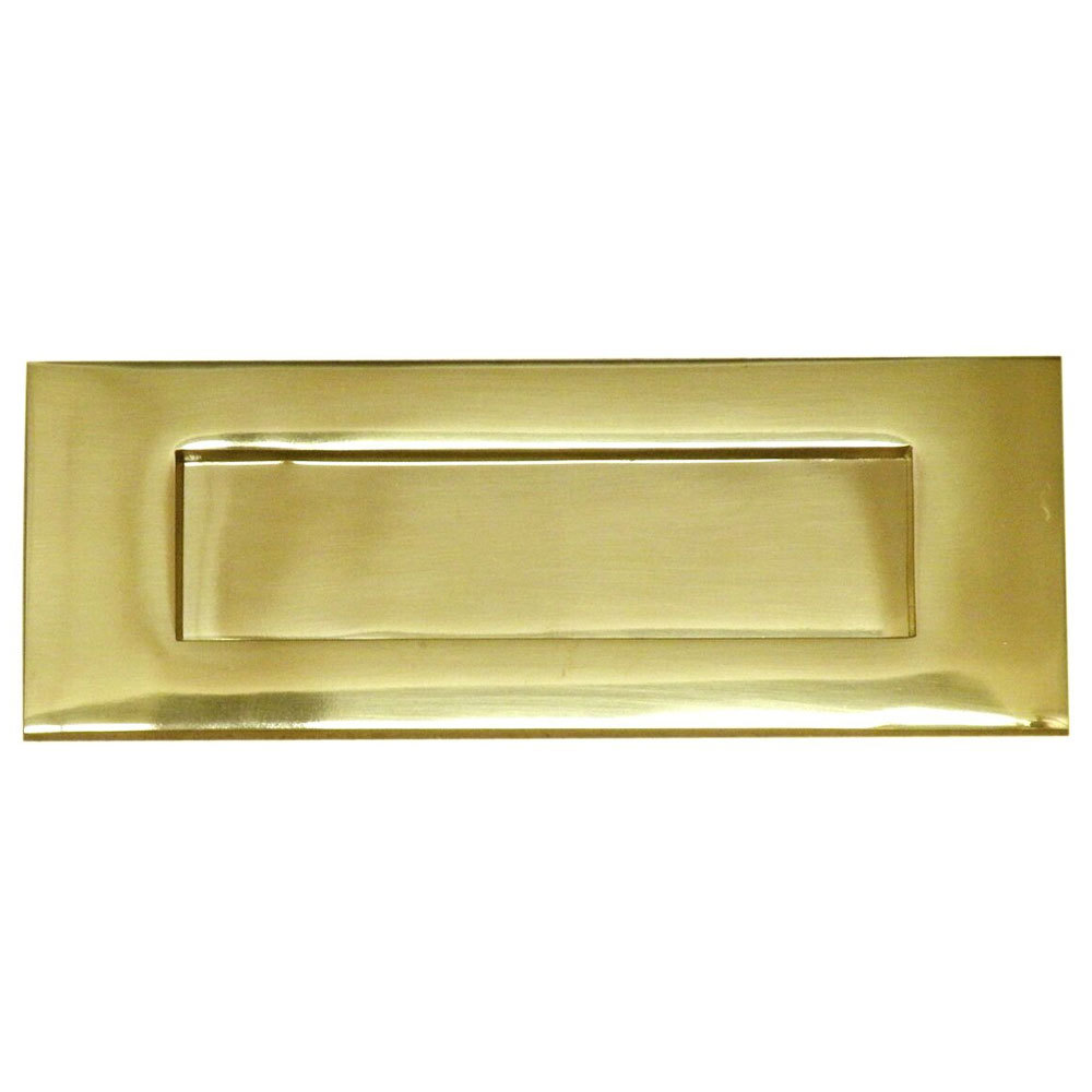 TSS Victorian Sprung Letter Plate 8x3 Brass (V8508)