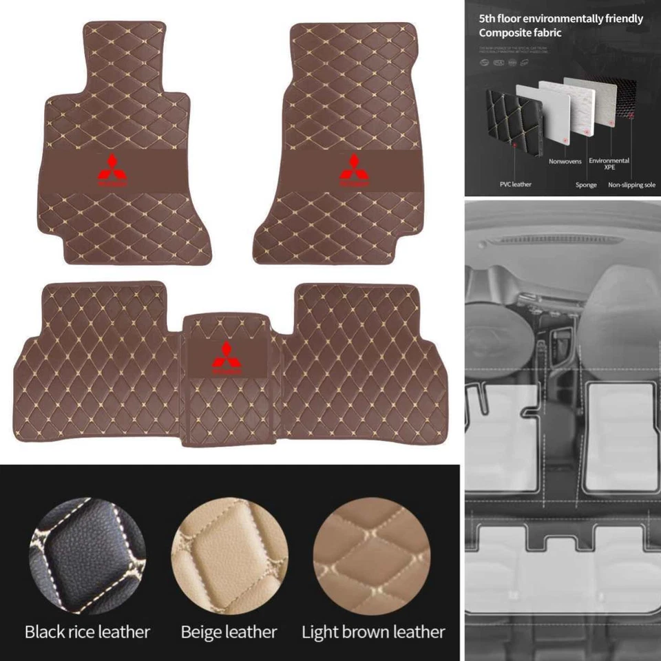 Alfombrillas impermeables personalizadas para todo tipo de clima para coche Mitsubishi alfombrillas para pies Foto 4 de 4