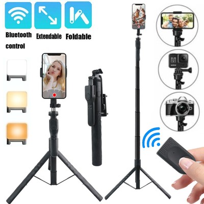 Universal 68'' Selfie Stick Phone Cam Tripod Stand with Bluetooth Remote Potable