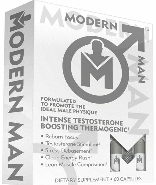 Modern Man Thermogenic Testosterone Booster Capsules 60 Count for