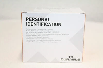 DURABLE Namensschild, oben geschlossen ohne Clip 8135-19 20Stk Neu Rechnung MwSt