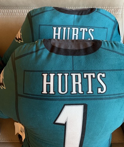 Philadelphia Eagles Jalen Hurts NFL Jersey PLUSHIE PILLOW Throw-Green-NEW W TAGS - Picture 9 of 15