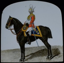 Magic Lantern Slide BRITISH ARMY NO2 CAVALRYMAN C1890 VICTORIAN ILLUSTRATION