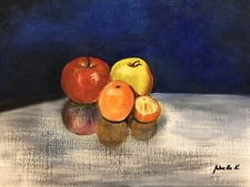 still life oil painting framed, 15”.5’x11”.5’