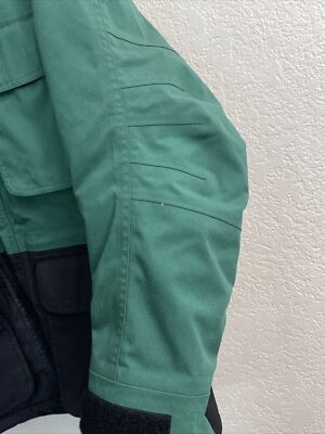 Mens Cabelas Gore Tex Guidewear Fishing Green Hooded Jacket M