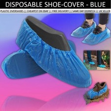 DISPOSABLE SHOE COVERS OVERSHOES PLASTIC ANTI SLIP CLEANING PROTECTIVE SAFETY